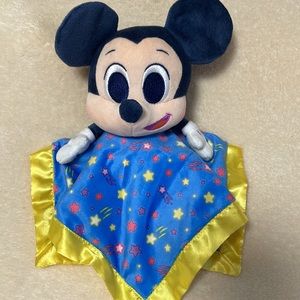 Disney Mickey Mouse Lovey Security Blanket and Rattle